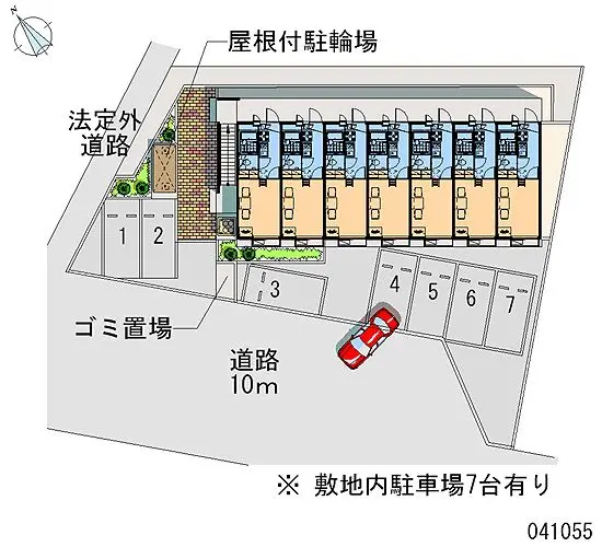 ★手数料０円★厚木市鳶尾１丁目　月極駐車場（LP）